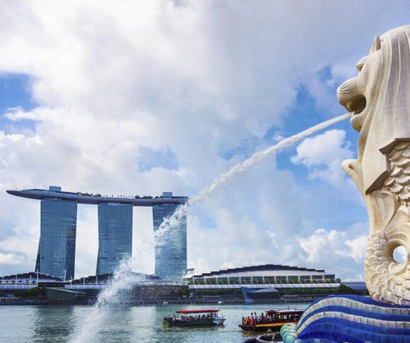 Công viên sư tử biển Singapore - Merlion Park